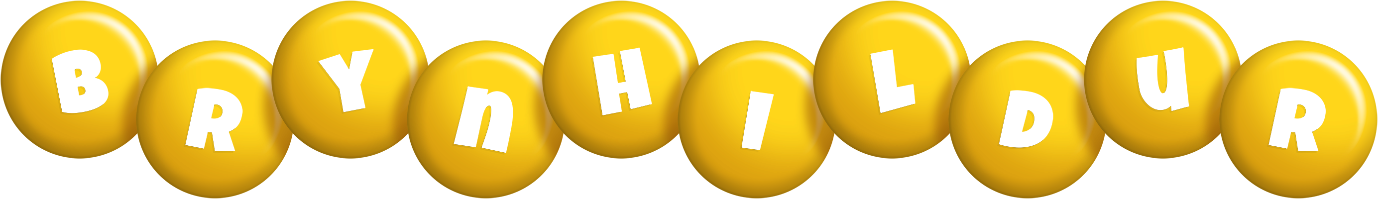 Brynhildur candy-yellow logo