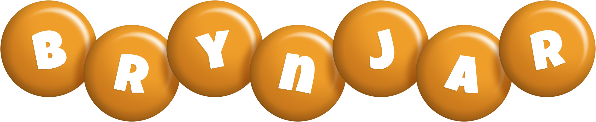 Brynjar candy-orange logo