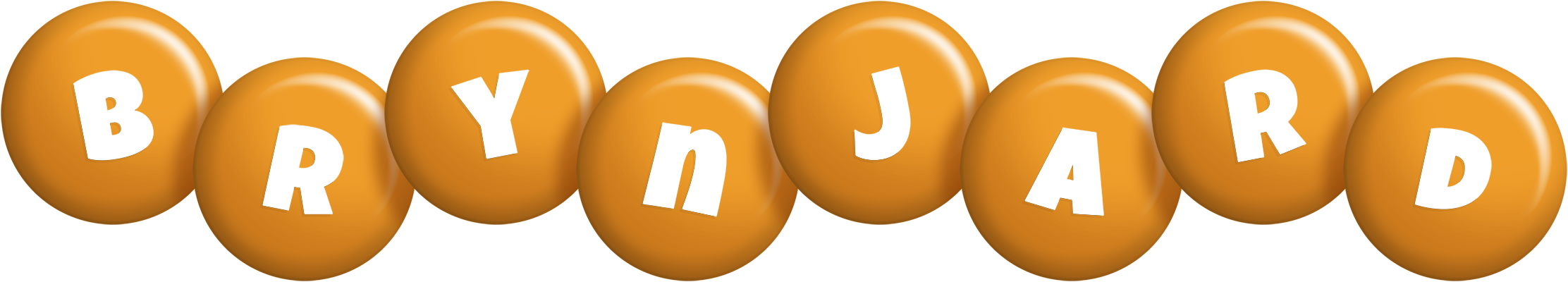Brynjard candy-orange logo