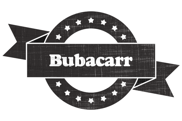 Bubacarr grunge logo