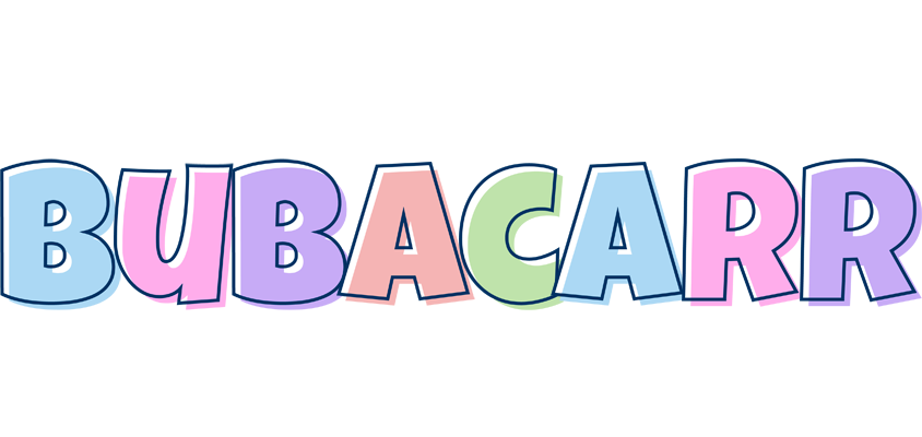 Bubacarr pastel logo