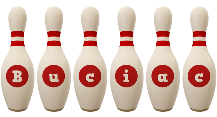 Buciac bowling-pin logo