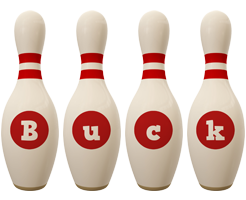 Buck bowling-pin logo