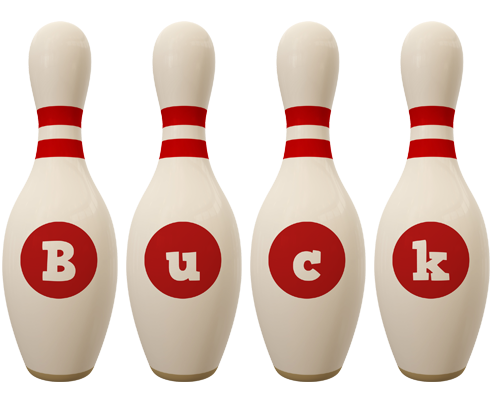 Buck bowling-pin logo