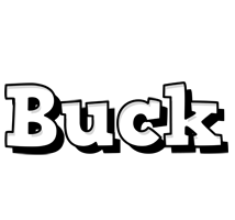 Buck snowing logo