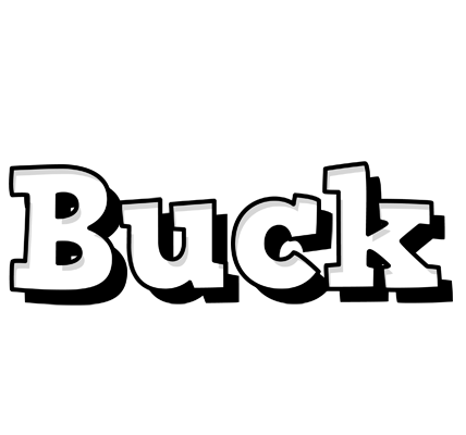 Buck snowing logo