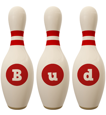 Bud bowling-pin logo