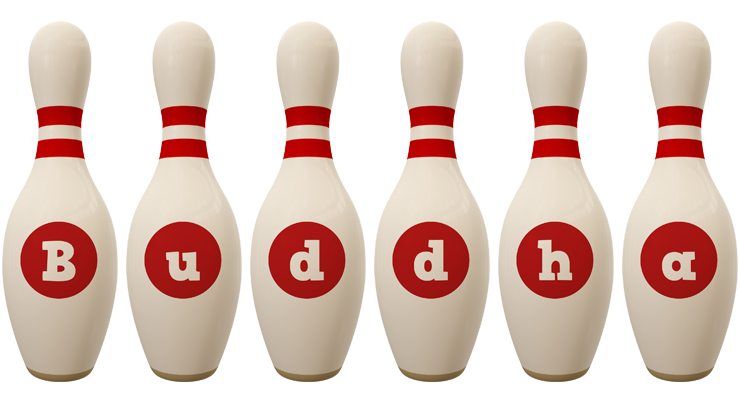 Buddha bowling-pin logo