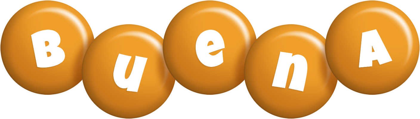 Buena candy-orange logo