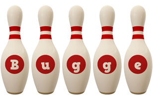 Bugge bowling-pin logo