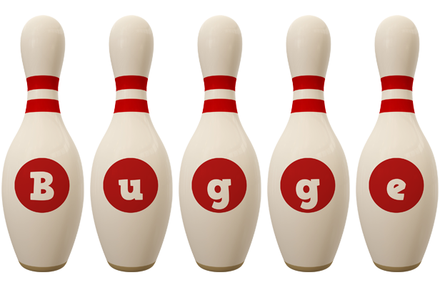 Bugge bowling-pin logo