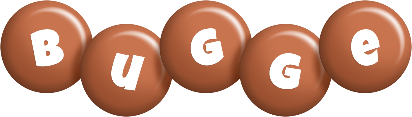 Bugge candy-brown logo