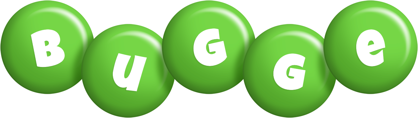 Bugge candy-green logo