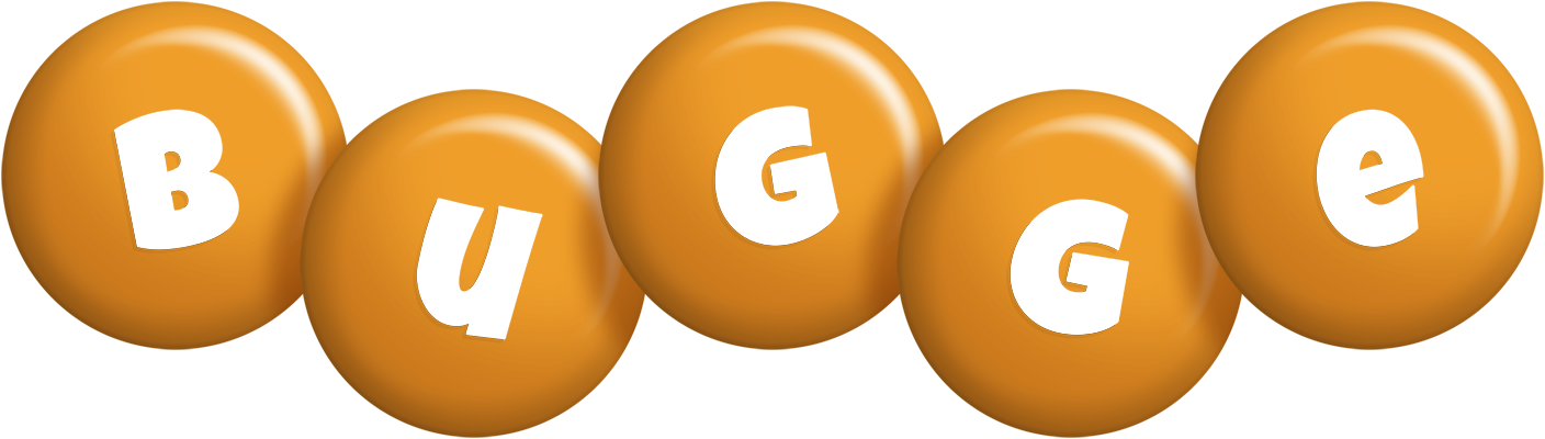 Bugge candy-orange logo