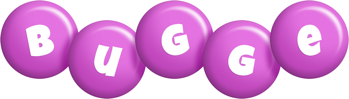 Bugge candy-purple logo