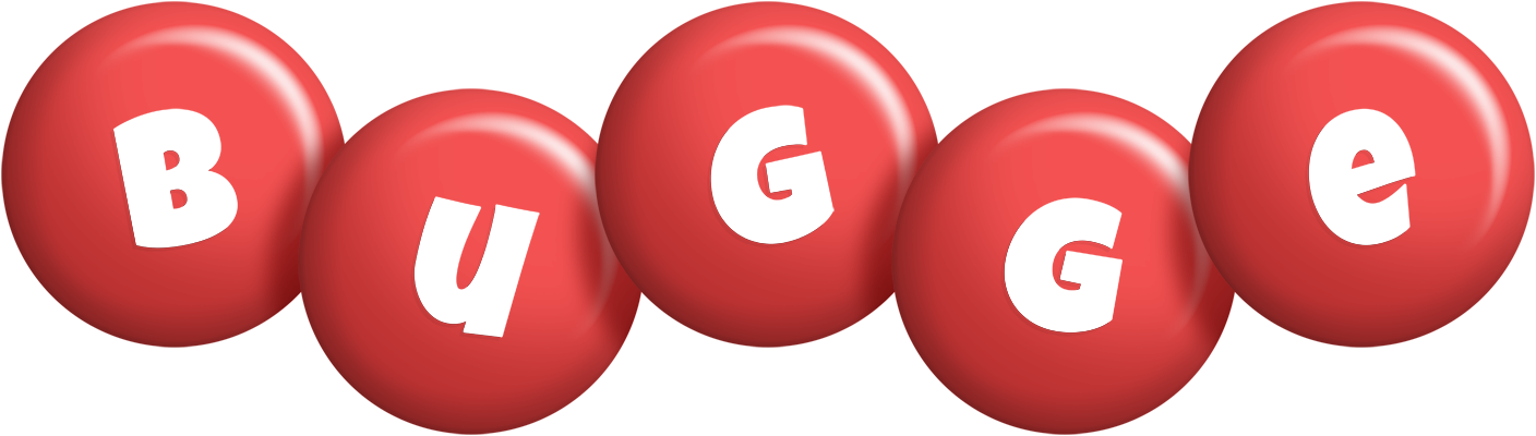 Bugge candy-red logo