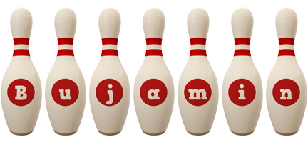 Bujamin bowling-pin logo