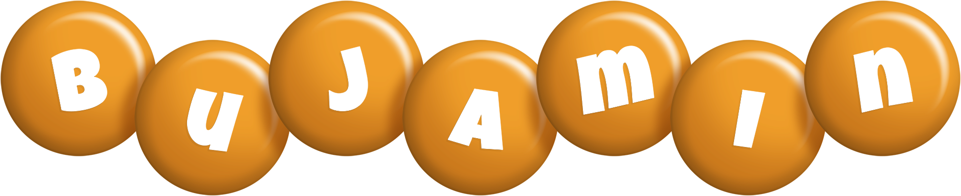 Bujamin candy-orange logo