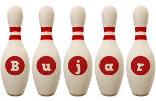 Bujar bowling-pin logo