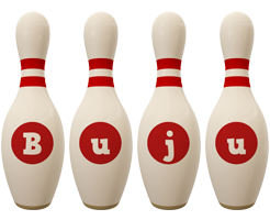 Buju bowling-pin logo