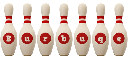 Burbuqe bowling-pin logo