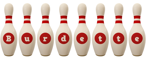 Burdette bowling-pin logo