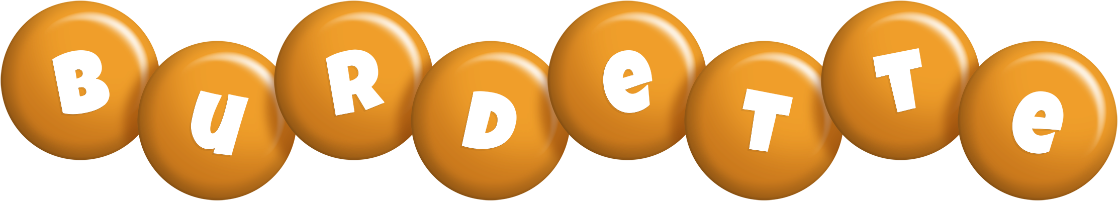 Burdette candy-orange logo