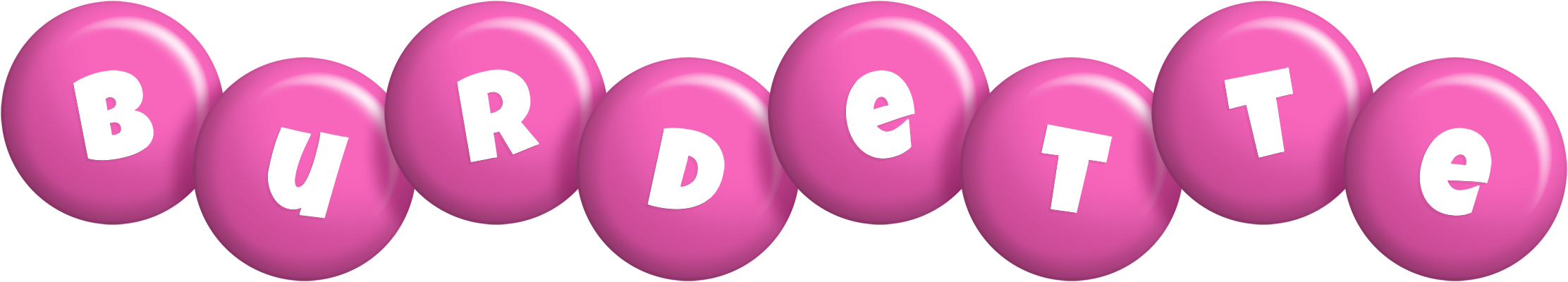 Burdette candy-pink logo