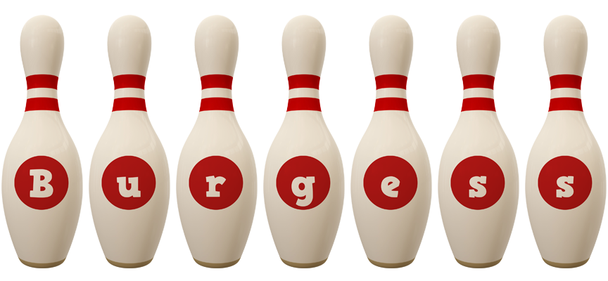 Burgess bowling-pin logo