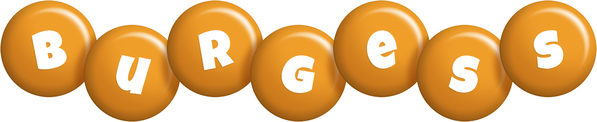 Burgess candy-orange logo