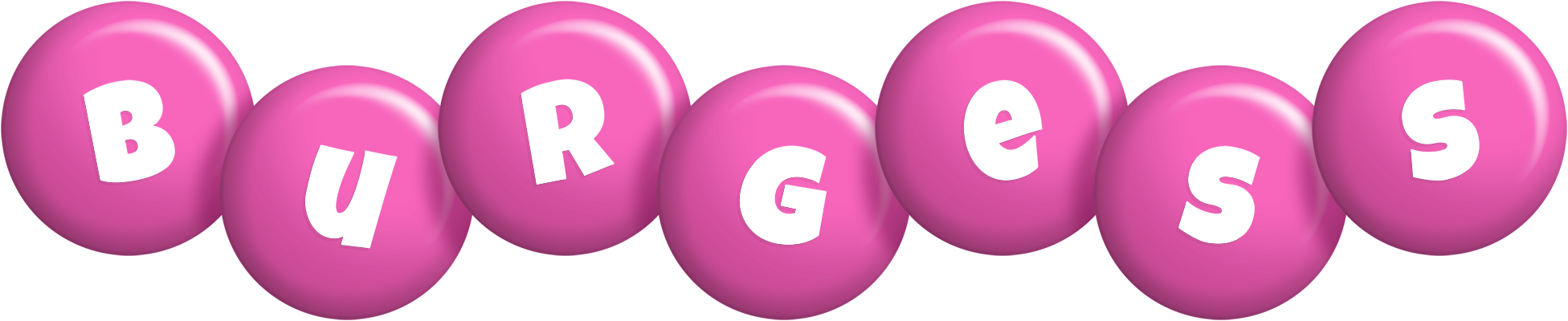 Burgess candy-pink logo
