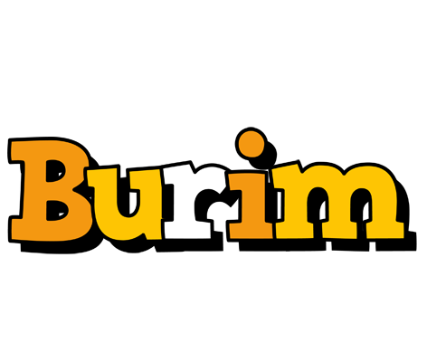 Burim cartoon logo
