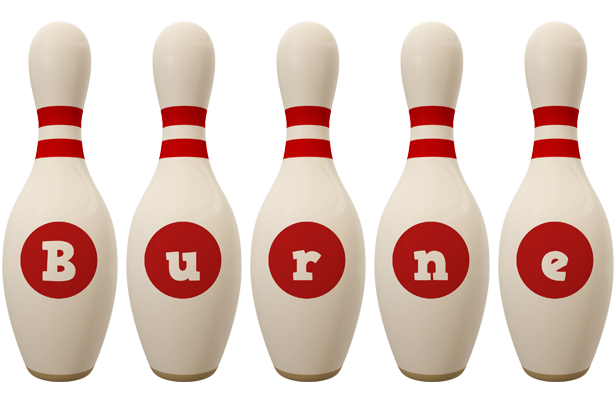 Burne bowling-pin logo