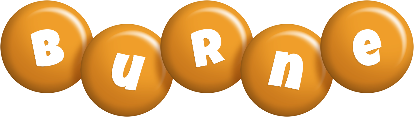 Burne candy-orange logo