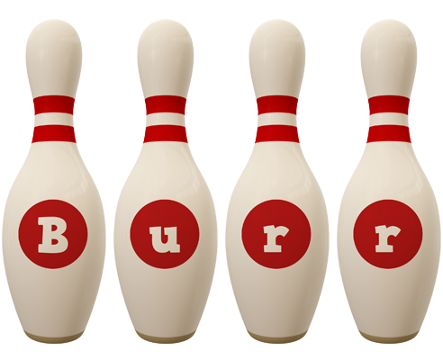 Burr bowling-pin logo