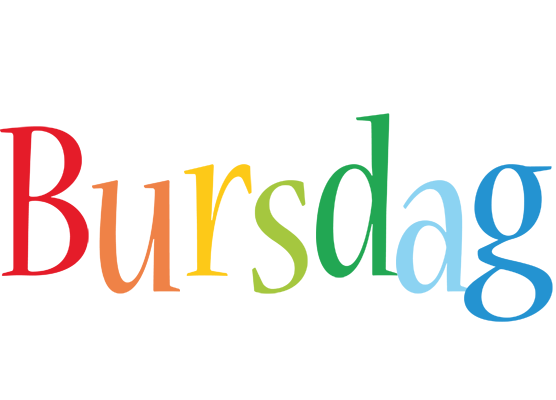 BURSDAG logo effect. Colorful text effects in various flavors. Customize your own text here: https://www.textgiraffe.com/logos/birthday/
