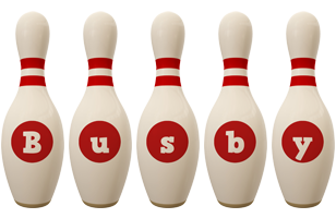 Busby bowling-pin logo