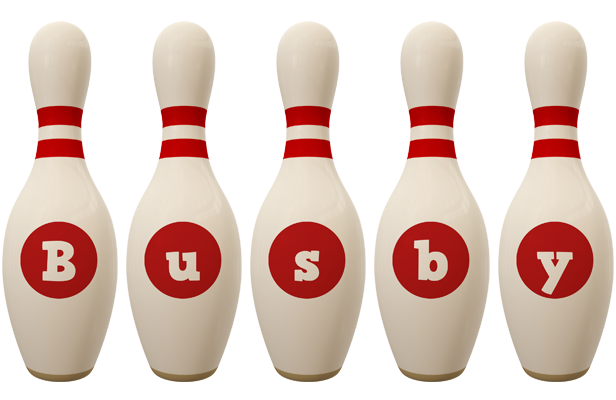 Busby bowling-pin logo