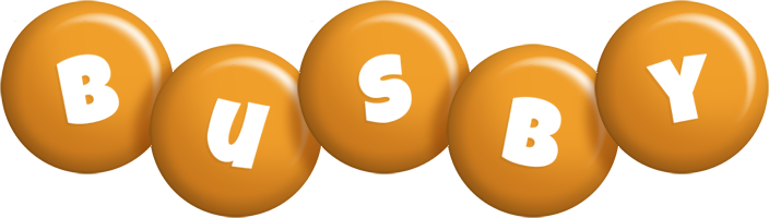 Busby candy-orange logo