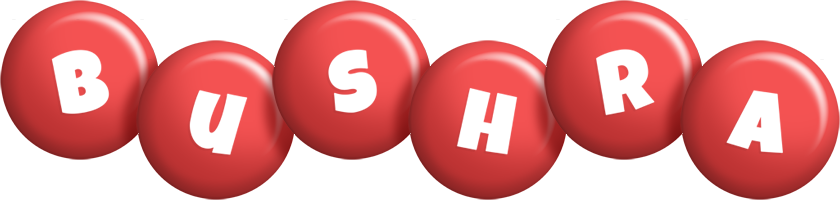 Bushra candy-red logo