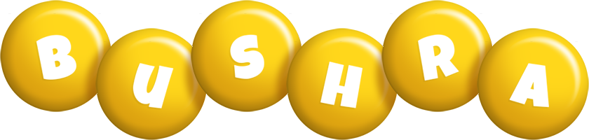Bushra candy-yellow logo