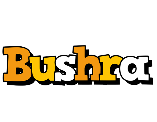 Bushra cartoon logo