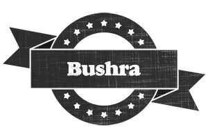 Bushra grunge logo