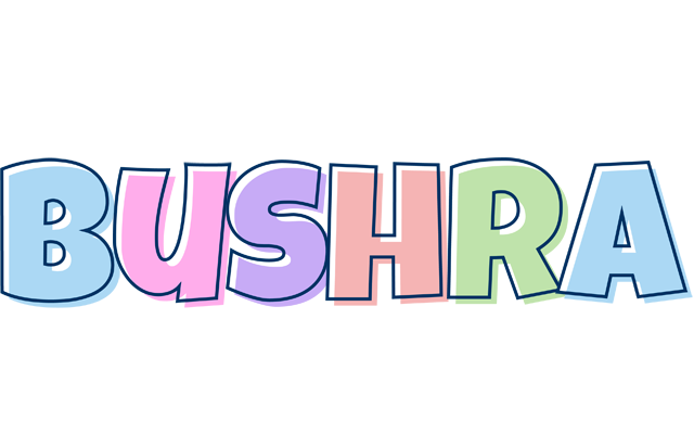 Bushra pastel logo