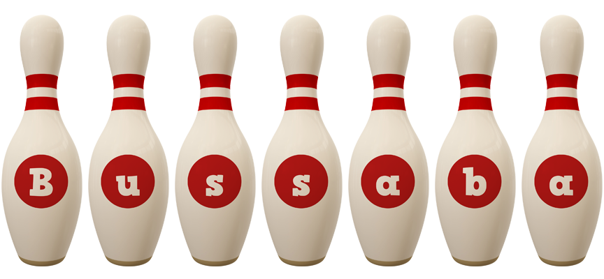 Bussaba bowling-pin logo