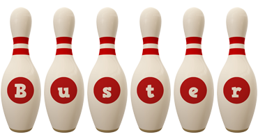 Buster bowling-pin logo