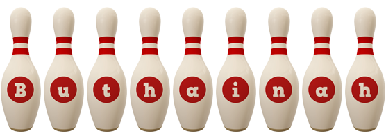 Buthainah bowling-pin logo