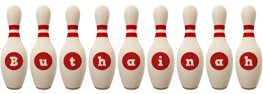 Buthainah bowling-pin logo
