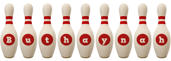 Buthaynah bowling-pin logo