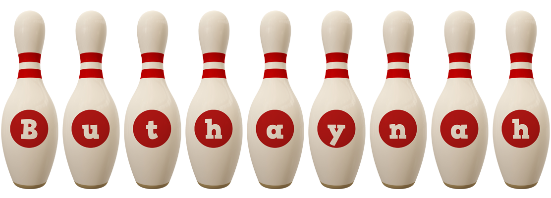 Buthaynah bowling-pin logo